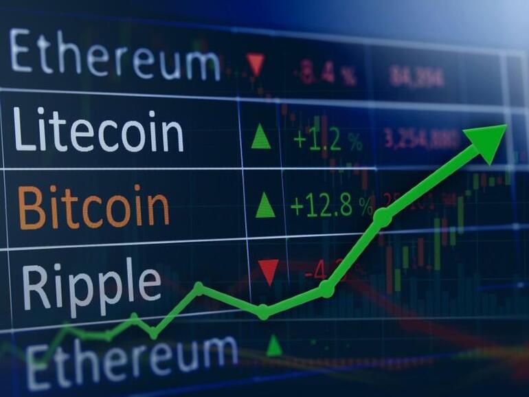Cryptocurrency market concept