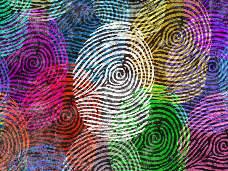 Multi-colored thumbprints