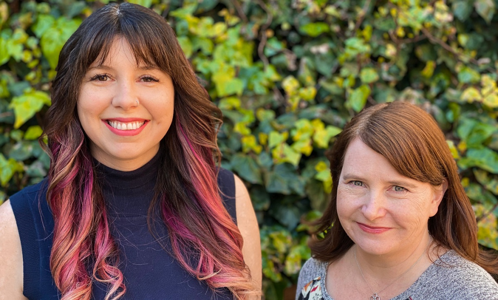 Shelby Moledina (left) and Emily Greer are the founders of Double Loop Games.