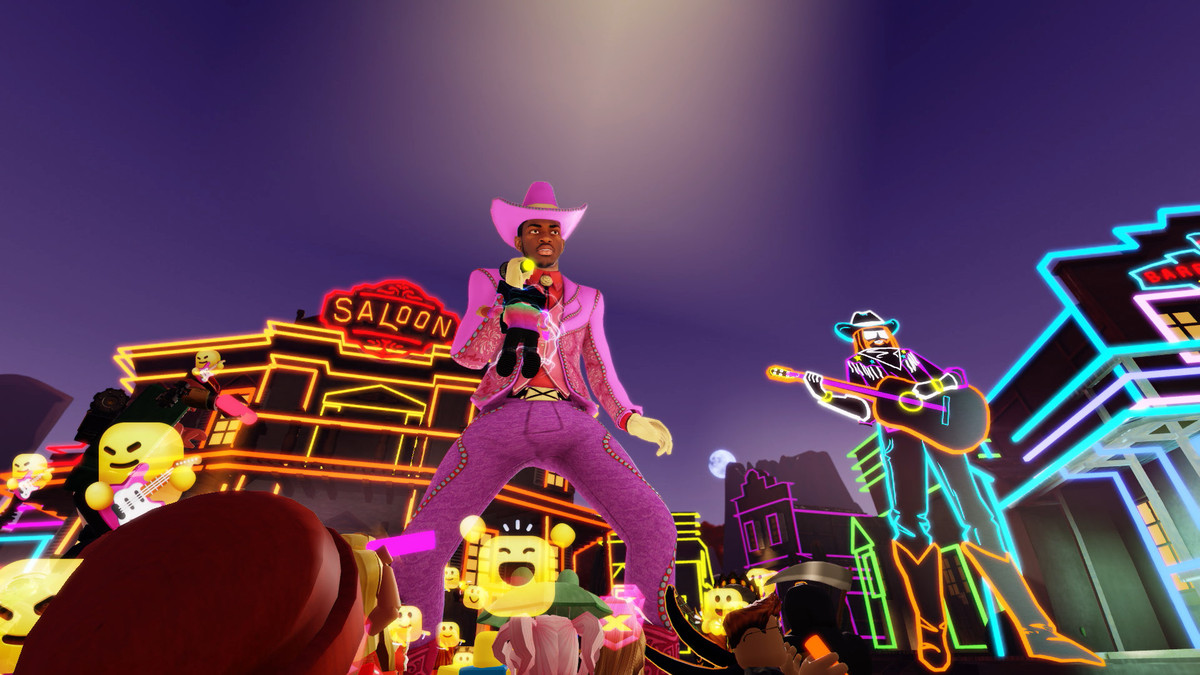 Lil Nas X performing ‘Old Town Road’ inside Roblox