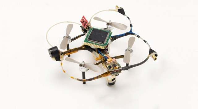 HRL’s 2014 neuromorphic-driven quadcopter drone.