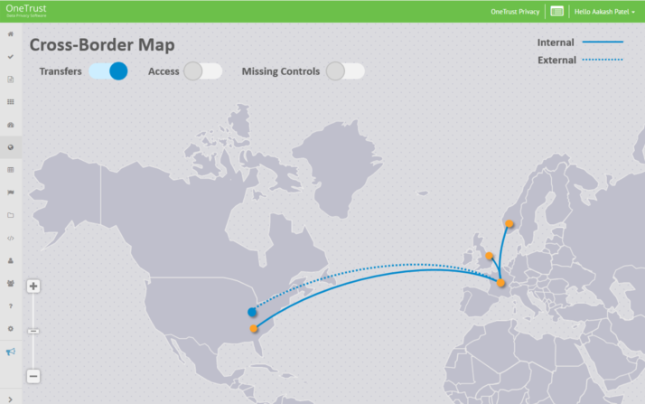Cross-border data-mapping with OneTrust