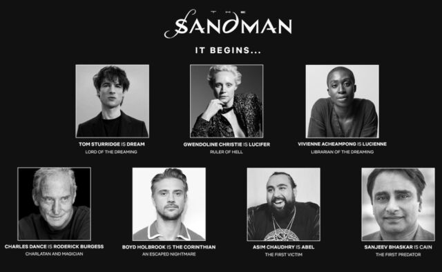 Netflix has announced several cast members for its forthcoming adaptation of Neil Gaiman's graphic novel series, <em>The Sandman</em>.