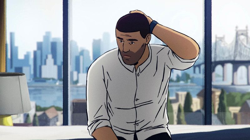 An animated man scratches the back of his head, looking thoughtful.