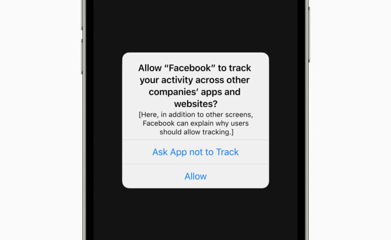 Screenshot of an Apple app asking for privacy permissions.
