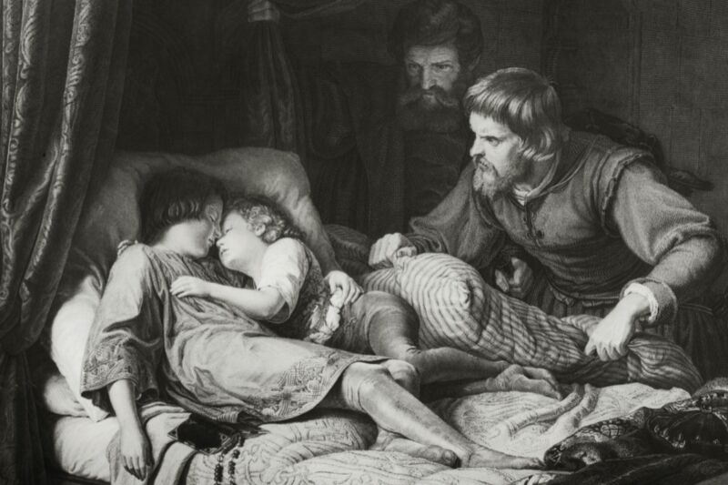 Vintage engraving (1876) depicting the murderers of the